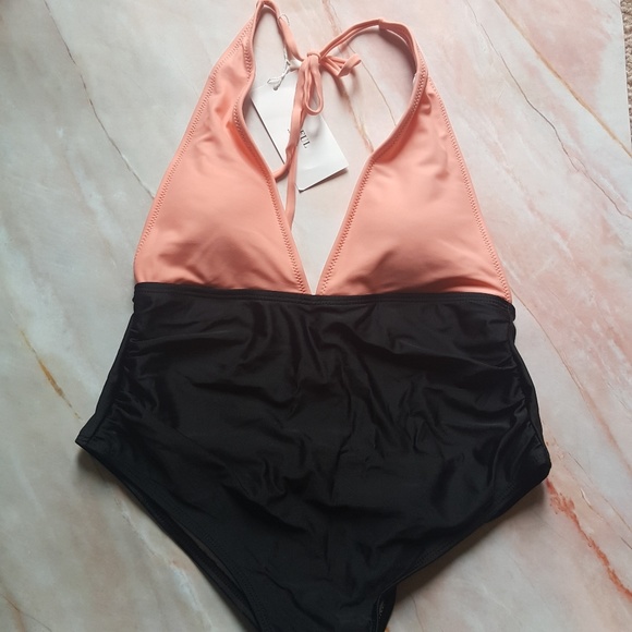 Zaful Other - 💕 Pink & Black Colorblock One Piece